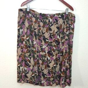 SLIGHTLY USED GEORGE MULTICOLOR ABSTRACT PRINT LADIES SIZE 16 SKIRT CASUAL
